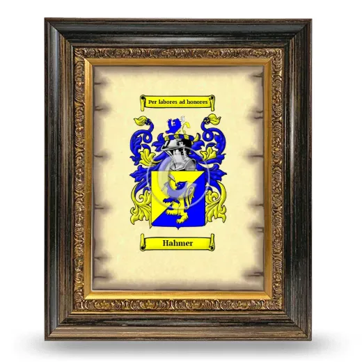 Hahmer Coat of Arms Framed - Heirloom