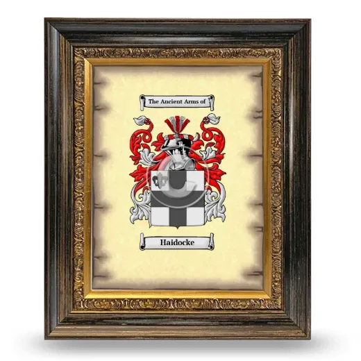 Haidocke Coat of Arms Framed - Heirloom