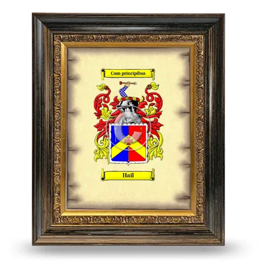 Hail Coat of Arms Framed - Heirloom