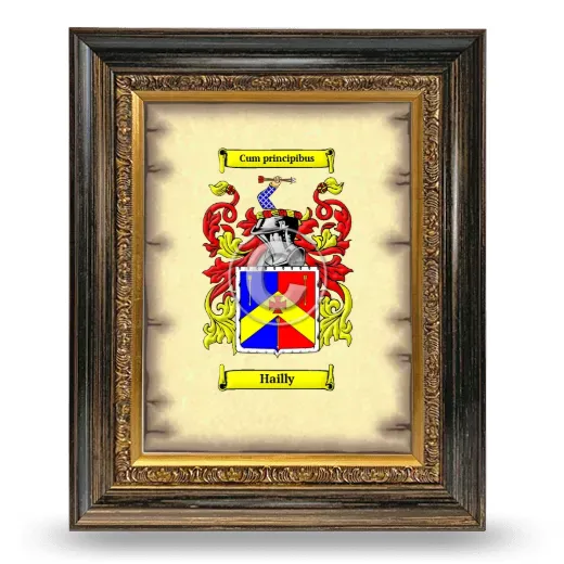 Hailly Coat of Arms Framed - Heirloom