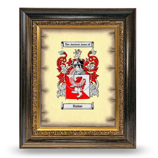 Haine Coat of Arms Framed - Heirloom