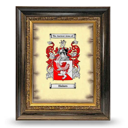 Haines Coat of Arms Framed - Heirloom