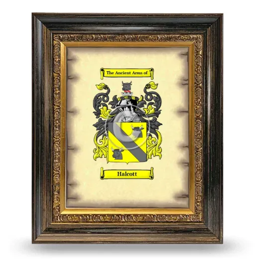 Halcott Coat of Arms Framed - Heirloom