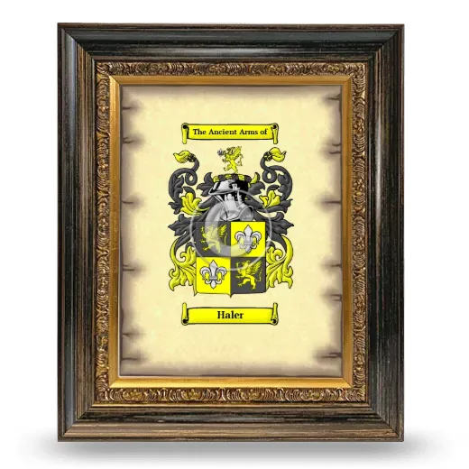 Haler Coat of Arms Framed - Heirloom