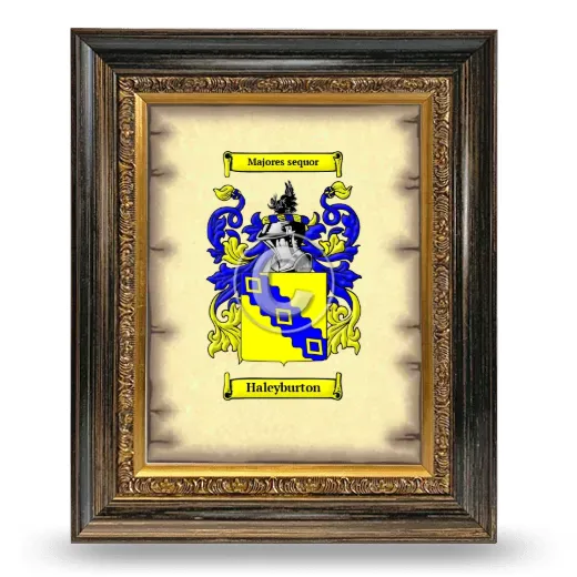 Haleyburton Coat of Arms Framed - Heirloom