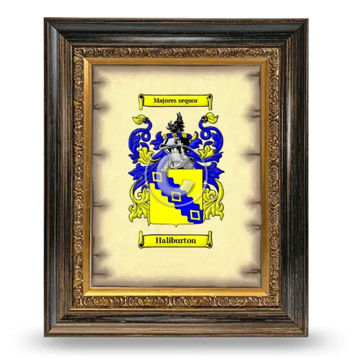 Haliburton Coat of Arms Framed - Heirloom