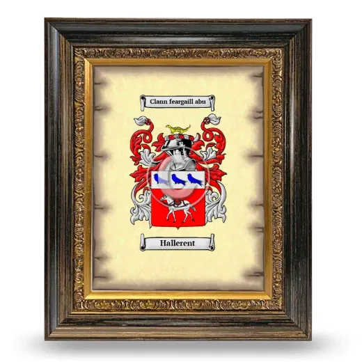 Hallerent Coat of Arms Framed - Heirloom