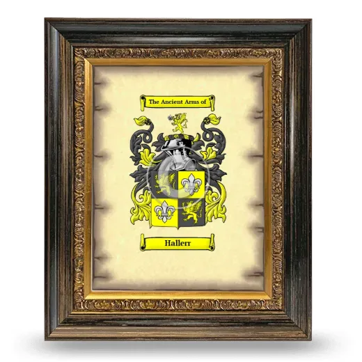 Hallerr Coat of Arms Framed - Heirloom