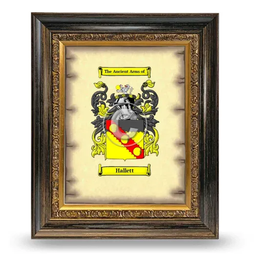 Hallett Coat of Arms Framed - Heirloom