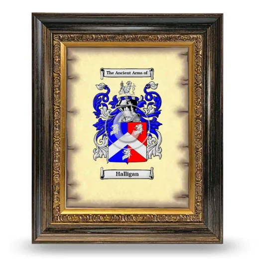 Halligan Coat of Arms Framed - Heirloom