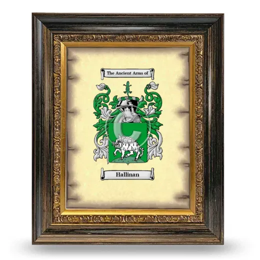 Hallinan Coat of Arms Framed - Heirloom