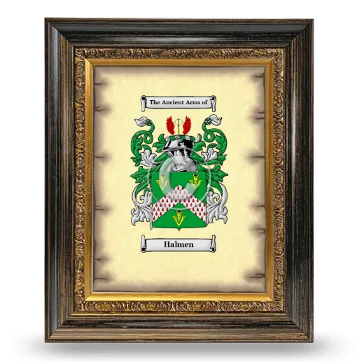 Halmen Coat of Arms Framed - Heirloom
