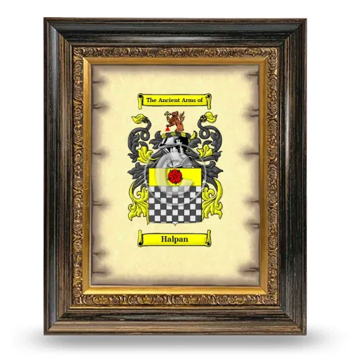 Halpan Coat of Arms Framed - Heirloom