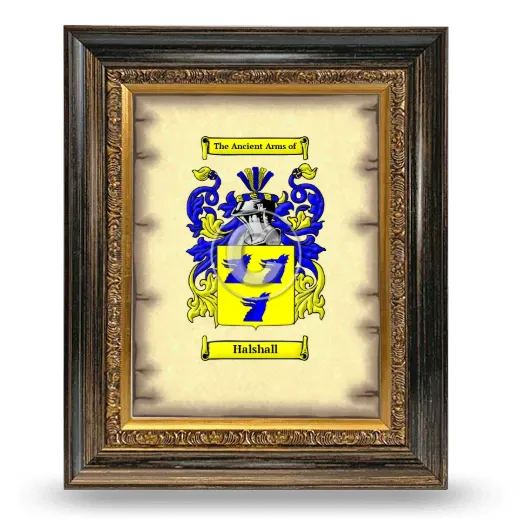 Halshall Coat of Arms Framed - Heirloom