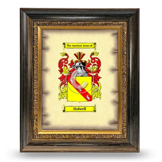 Halwell Coat of Arms Framed - Heirloom