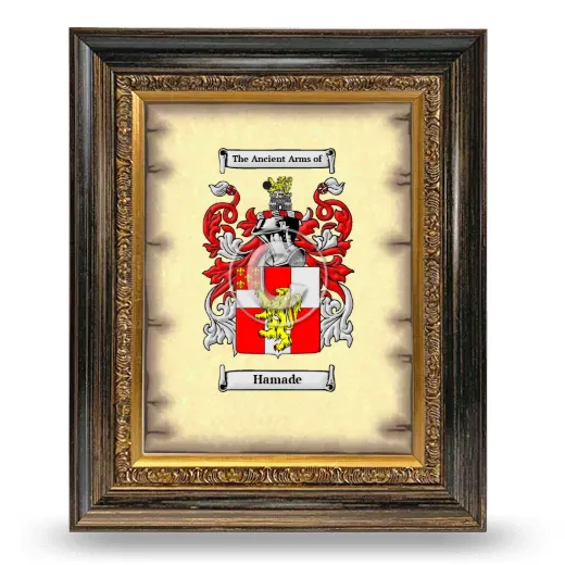 Hamade Coat of Arms Framed - Heirloom