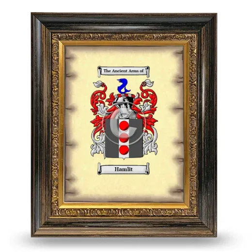 Hamlit Coat of Arms Framed - Heirloom