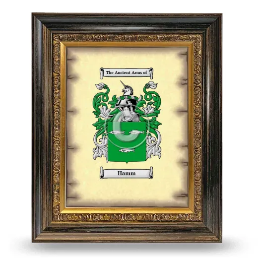 Hamm Coat of Arms Framed - Heirloom