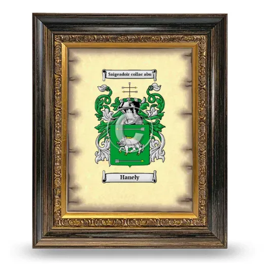 Hanely Coat of Arms Framed - Heirloom