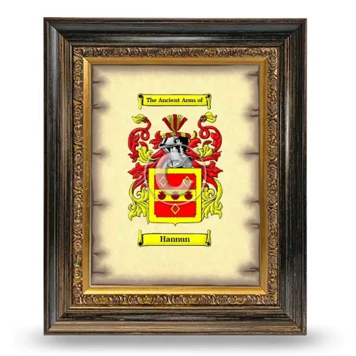 Hannun Coat of Arms Framed - Heirloom