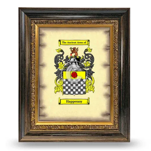 Happenny Coat of Arms Framed - Heirloom