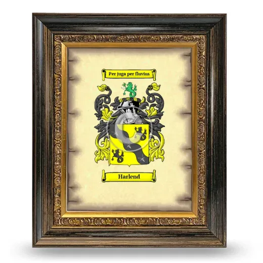 Harlend Coat of Arms Framed - Heirloom