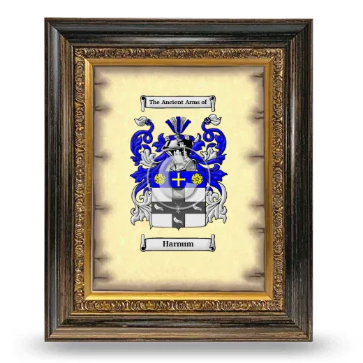 Harnum Coat of Arms Framed - Heirloom