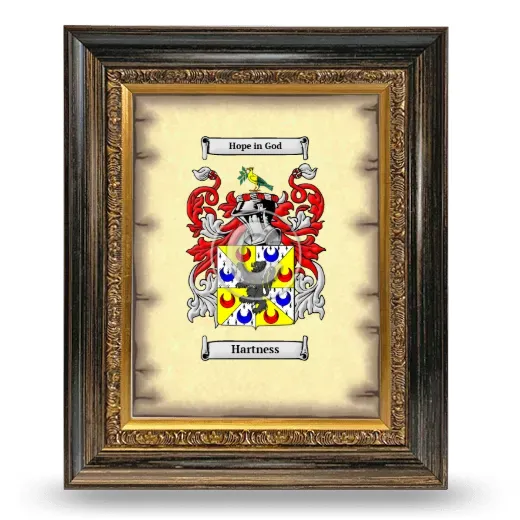 Hartness Coat of Arms Framed - Heirloom