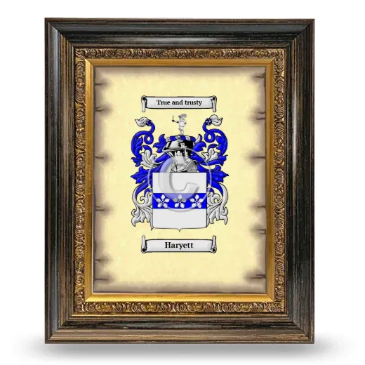 Haryett Coat of Arms Framed - Heirloom
