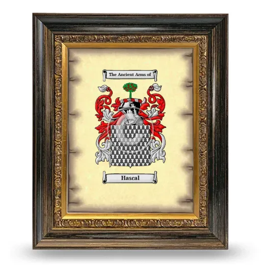 Hascal Coat of Arms Framed - Heirloom