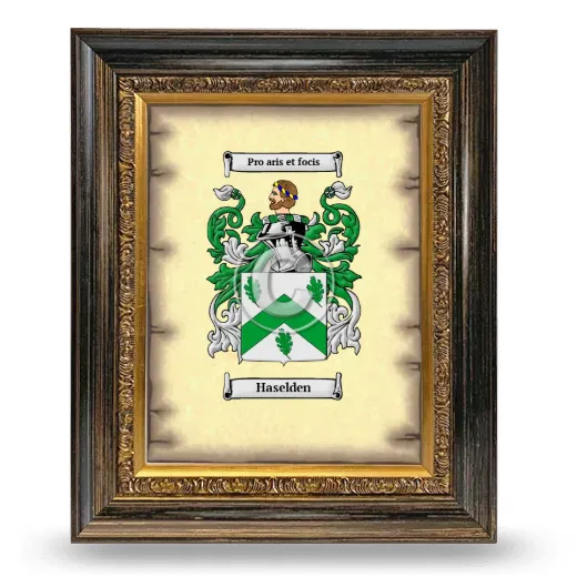 Haselden Coat of Arms Framed - Heirloom