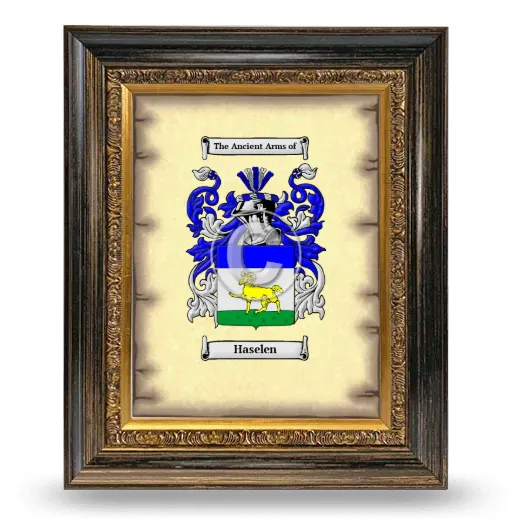 Haselen Coat of Arms Framed - Heirloom