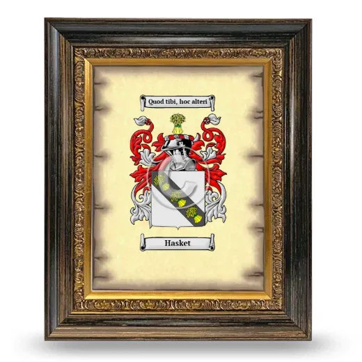 Hasket Coat of Arms Framed - Heirloom