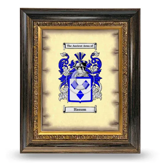 Hasson Coat of Arms Framed - Heirloom