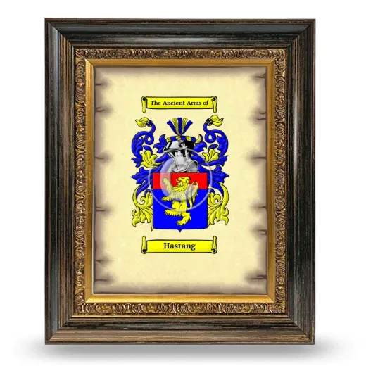 Hastang Coat of Arms Framed - Heirloom