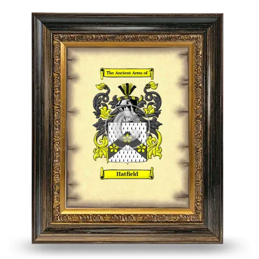Hatfield Coat of Arms Framed - Heirloom