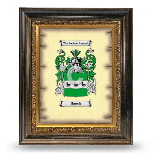 Hauch Coat of Arms Framed - Heirloom