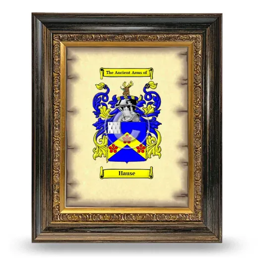 Hause Coat of Arms Framed - Heirloom
