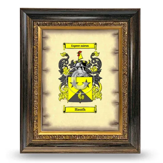 Hauth Coat of Arms Framed - Heirloom