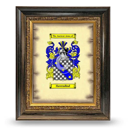 Havendind Coat of Arms Framed - Heirloom