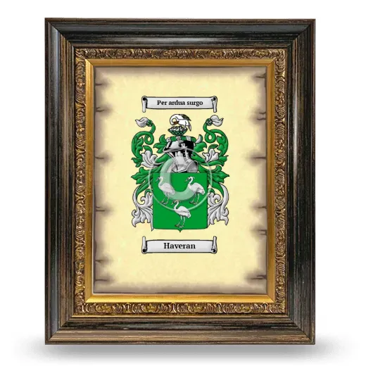 Haveran Coat of Arms Framed - Heirloom