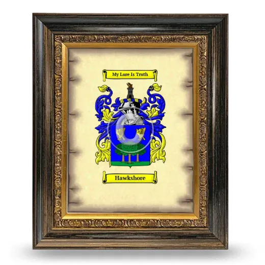 Hawkshore Coat of Arms Framed - Heirloom