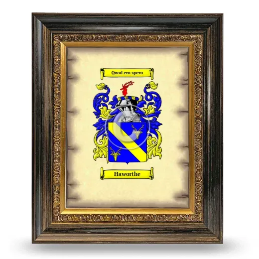 Haworthe Coat of Arms Framed - Heirloom