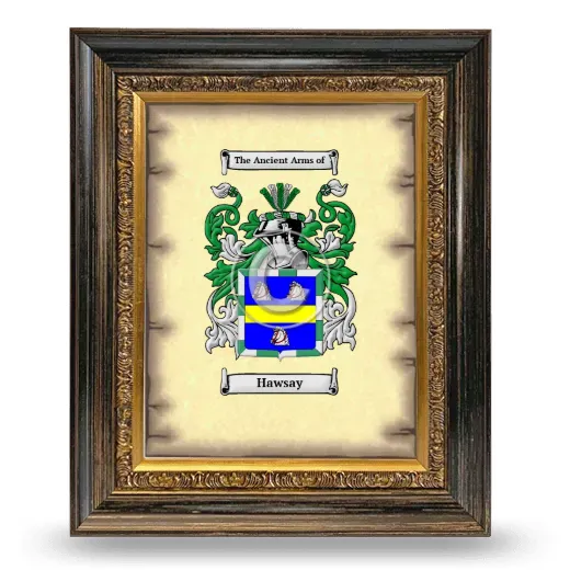 Hawsay Coat of Arms Framed - Heirloom
