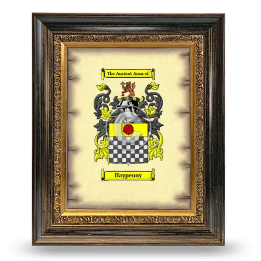 Haypenny Coat of Arms Framed - Heirloom