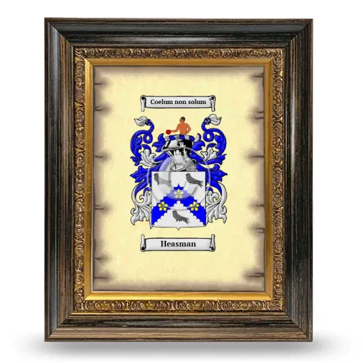 Heasman Coat of Arms Framed - Heirloom
