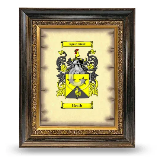 Heath Coat of Arms Framed - Heirloom