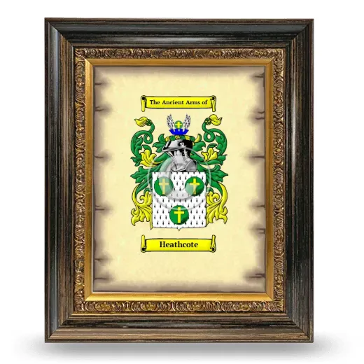 Heathcote Coat of Arms Framed - Heirloom