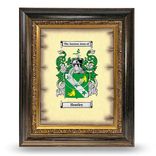 Heatley Coat of Arms Framed - Heirloom
