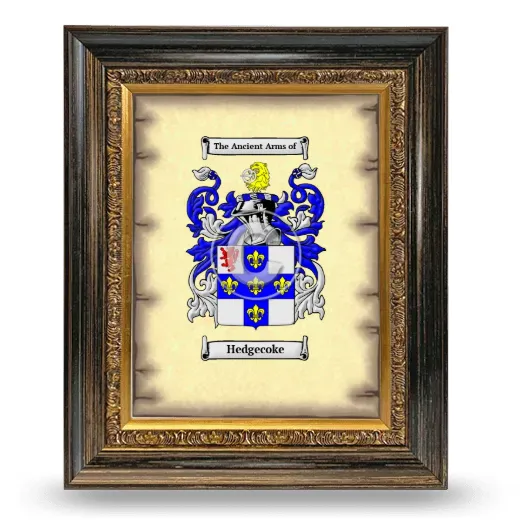 Hedgecoke Coat of Arms Framed - Heirloom